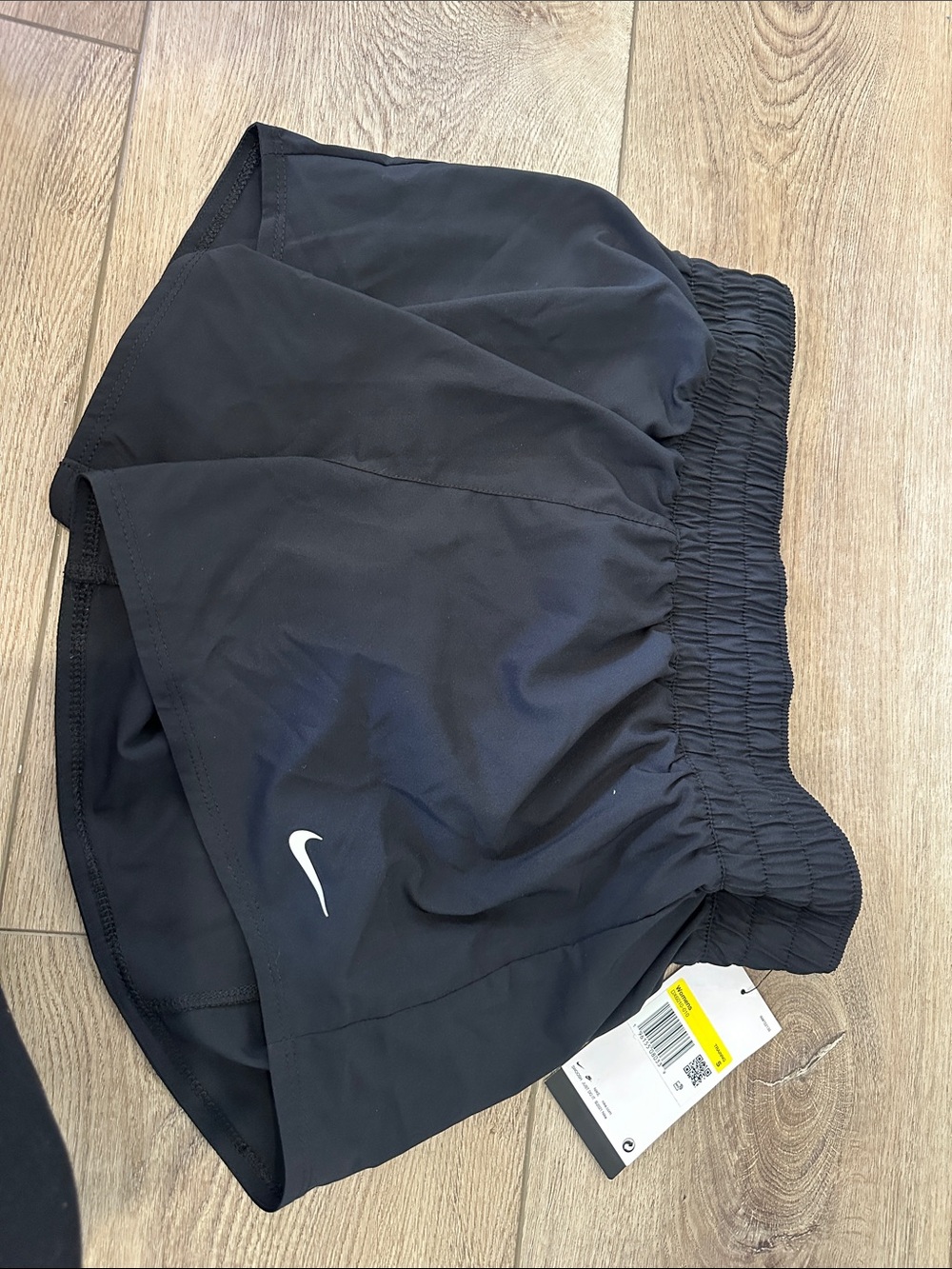Nike Black Women's Running Shorts with White Swoosh